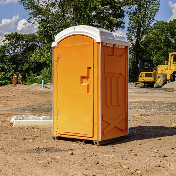 are there any restrictions on what items can be disposed of in the portable restrooms in Dannebrog